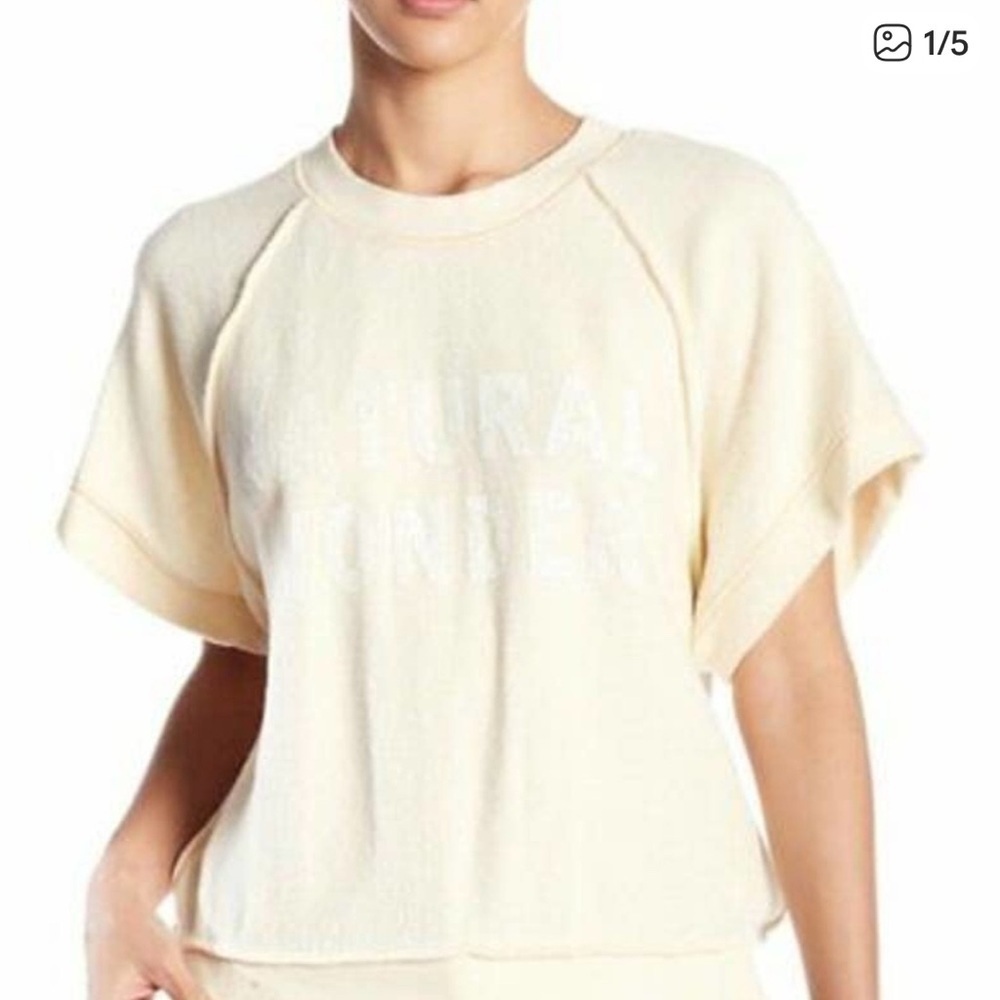 Free People natural wonder fleece terry sweatshirt top size small